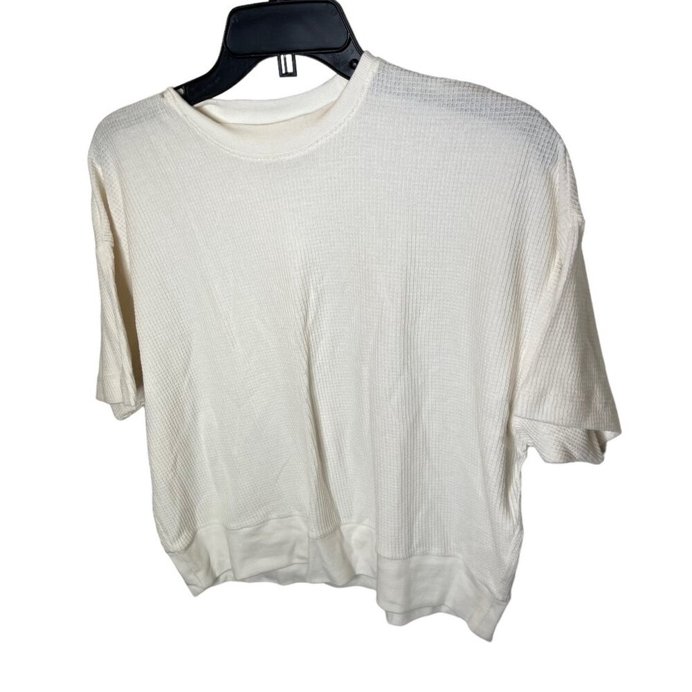 Madewell $52 Womens Waffle Mockneck Tee in Lighthouse Size M NJ790 - Picture 6 of 7